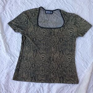 Vintage Snakeskin Styled Blouse